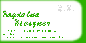 magdolna wieszner business card